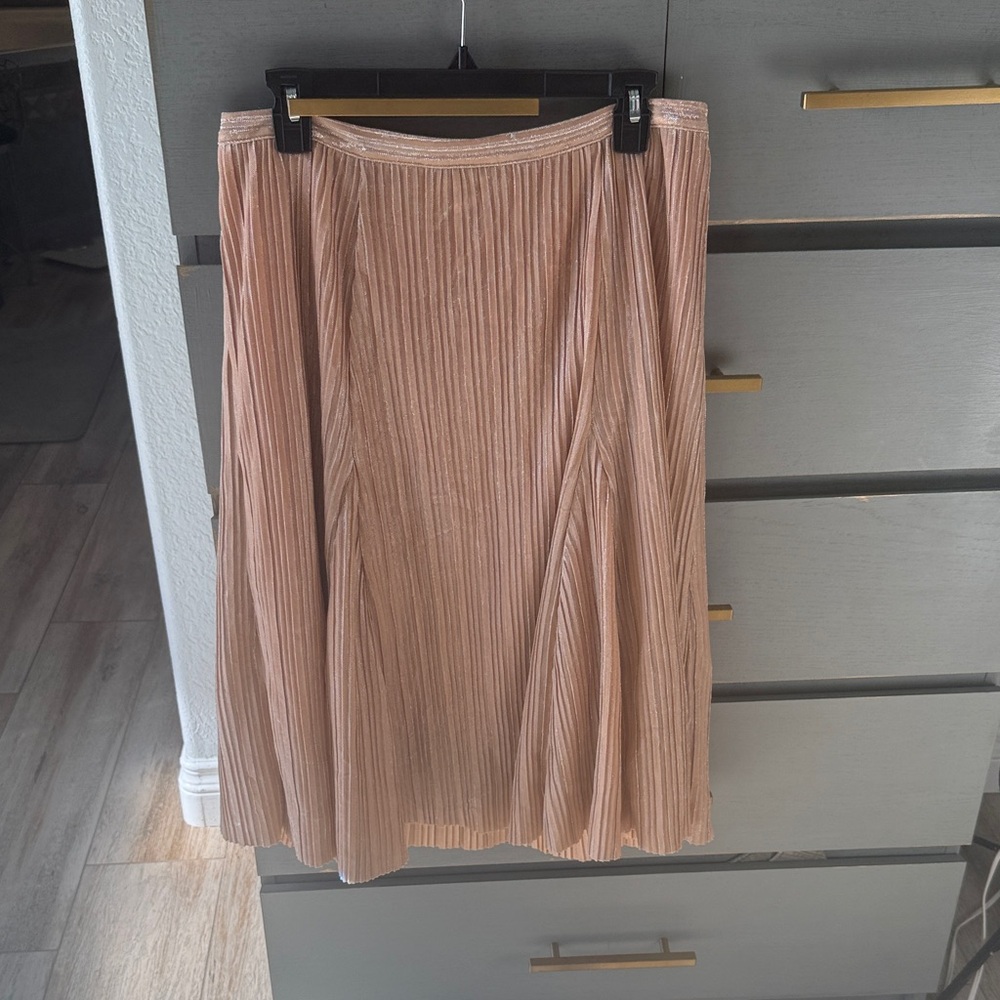 Maeve Pleated A-Line Skirt in Blush